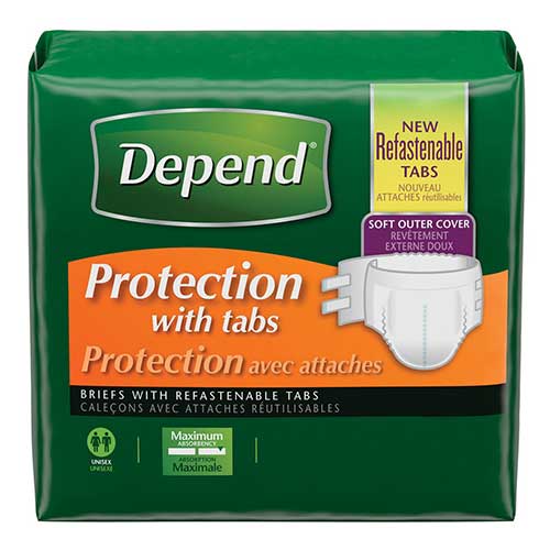 Depend  protection with tabs 